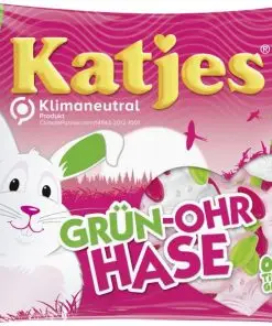 Gomas Katjes | Coelho com orelhas verdes Katjes | Gomas frutadas Katjes | Doces Katjes | 7 onças no total