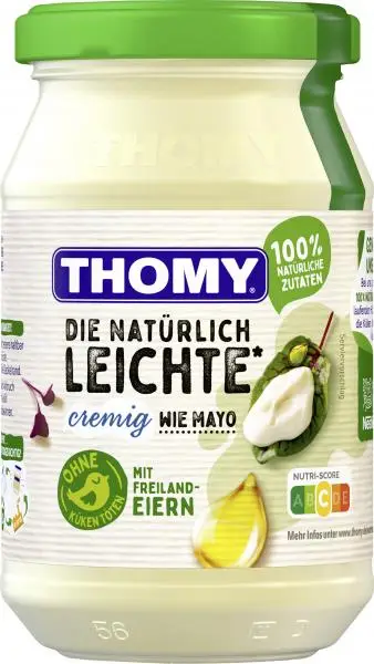 Molho Thomy | Thomy Die Naturally Light Creamy | Molho alemão | Molho alemão Thomy | 8,8 onças no total