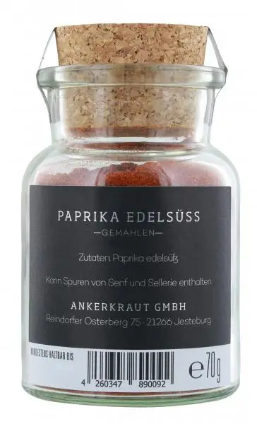 Ankerkraut Gewürze | Ankerkraut Paprika edelsüß gemahlen | Ankerkraut Gewürze | Deutsche Gewürze und Würzmittel | Insgesamt 2,4 Unzen – Bild 2