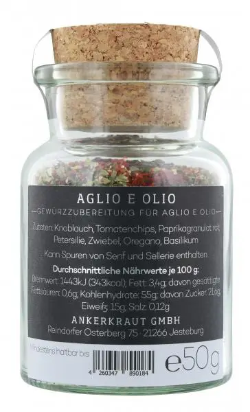 Ankerkraut Gewürze | Ankerkraut Aglio E Olio | Ankerkraut Gewürze | Deutsche Gewürze und Würzmittel | 1,7 Unzen insgesamt – Bild 2