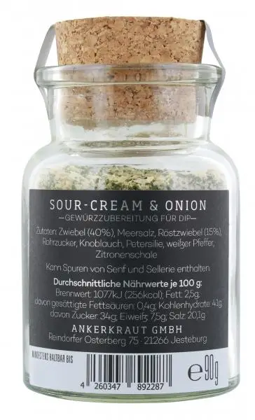 Ankerkraut Gewürze | Ankerkraut Sauerrahm & Zwiebel | Ankerkraut Gewürze | Deutsche Gewürze und Würzmittel | Insgesamt 3,1 Unzen – Bild 2