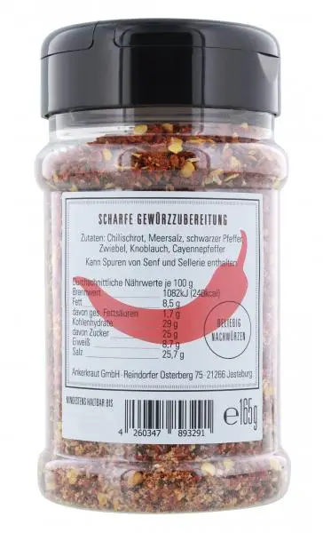 Ankerkraut Gewürze | Ankerkraut Power Hot | Ankerkraut Gewürze | Deutsche Gewürze und Würzmittel | Insgesamt 5,8 Unzen – Bild 2