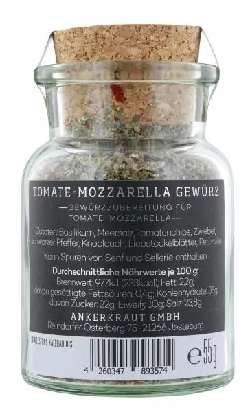 Ankerkraut Gewürze | Ankerkraut Tomaten-Mozzarella-Gewürz | Ankerkraut Gewürze | Deutsche Gewürze und Würzmittel | 1,9 Unzen insgesamt – Bild 2