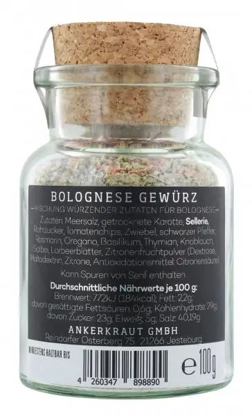 Ankerkraut Gewürze | Ankerkraut Bolognese-Gewürzmischung | Ankerkraut Gewürze | Deutsche Gewürze und Würzmittel | Insgesamt 3,5 Unzen – Bild 2