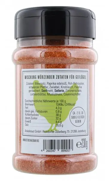 Ankerkraut Gewürze | Ankerkraut für Geflügel | Ankerkraut Gewürze | Deutsche Gewürze und Würzmittel | Insgesamt 8,1 Unzen – Bild 2