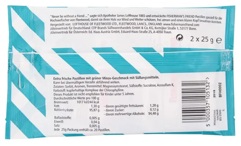 Fishermans Friend Cough Drops | Fisherman'S Friend Spearmint Without Sugar | Fishermans Friend Cough Sweets | Fisherman Friends Sweets | 1,7 Ounce Total - Image 2