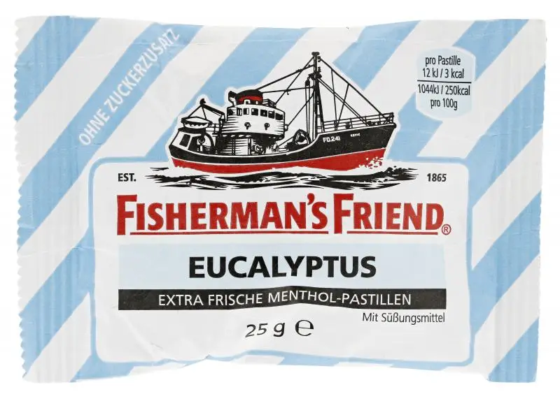 Fishermans Friend Cough Drops | Fisherman'S Friend Eucalyptus Without Added Sugar | Fishermans Friend Cough Sweets | Fisherman Friends Sweets | 0,8 Ounce Total