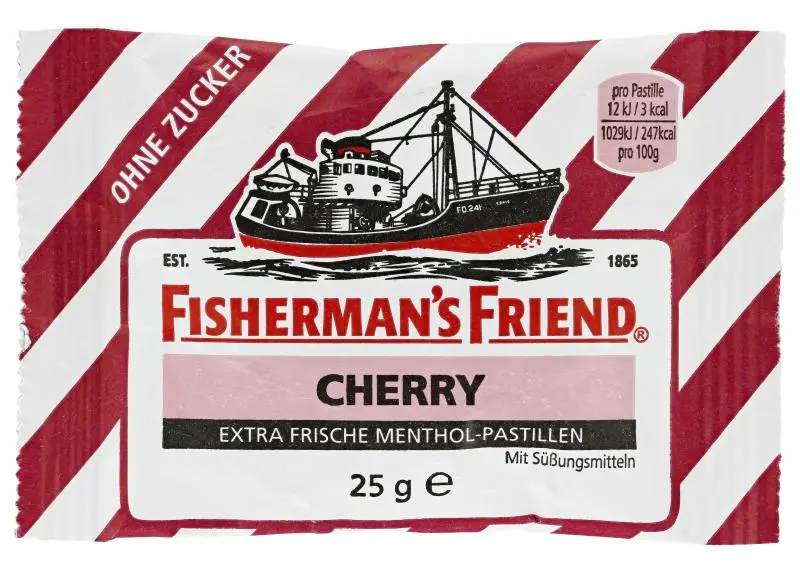 Fishermans Friend Cough Drops | Fisherman'S Friend Cherry Without Sugar | Fishermans Friend Cough Sweets | Fisherman Friends Sweets | 0,8 Ounce Total