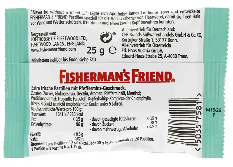 Fishermans Friend Cough Drops | Fisherman'S Friend Mint | Fishermans Friend Cough Sweets | Fisherman Friends Sweets | 0,8 Ounce Total - Image 2