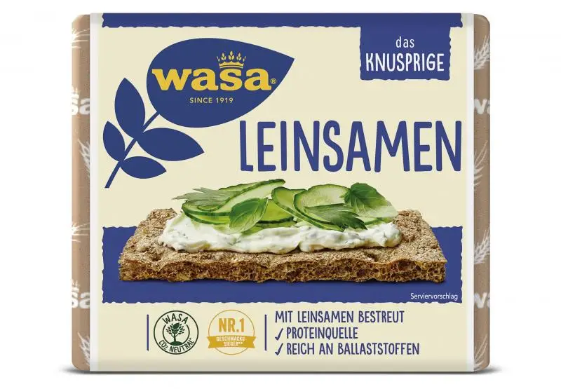 Wasa Crackers | Wasa Crispbread Linseed | Wasa Crispbread | Wasa Bread | 7,9 Ounce Total