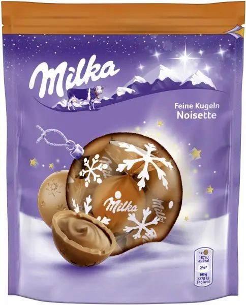 Doces de chocolate Milka | Bolinhas finas Milka Noisette | Barras Milka | Doces Milka | 3,1 onças no total