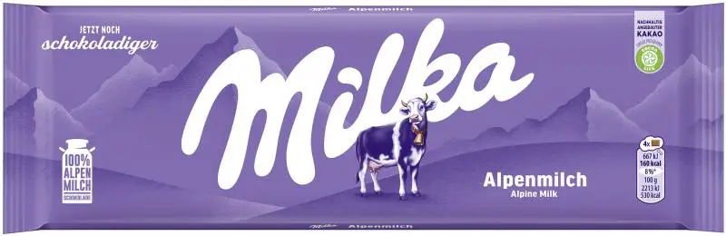 Doces de chocolate Milka | Barra de chocolate Milka XXL | Barras Milka | Doces Milka | 9,5 onças no total