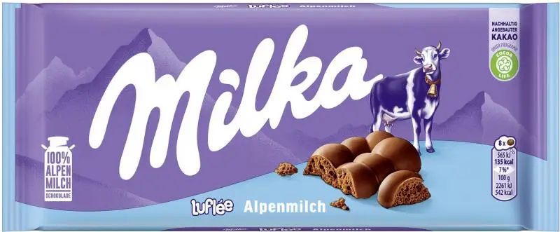 Doces de chocolate Milka | Barra Milka Air | Barras Milka | Doces Milka | 3,5 onças no total