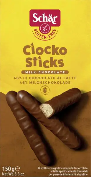 Biscoitos Schär | Schär Ciocko Sticks | Biscoitos Schär | Pão Schär | 5,2 onças no total