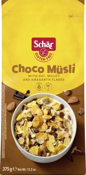 Biscoitos Schär | Muesli Schär Choco | Biscoitos Schär | Pão Schär | 370 g no total