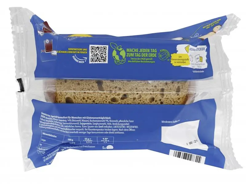 Biscoitos Schär | Pão Campestre Schär com Trigo Sarraceno | Biscoitos Schär | Pão Schär | 9,7 onças no total - Image 2