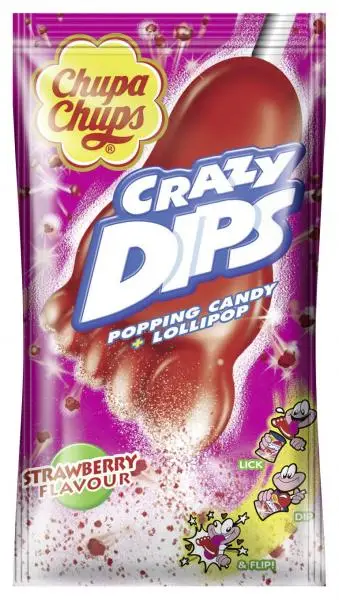 Chupa Chups Lollipop | Dips Strawberry | Chupa Chups Candy | Chupa Chups Lollies | 0,4 Ounce Total