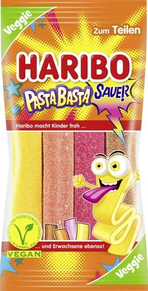 HARIBO Candy | HARIBO Pasta Basta Sour | HARIBO Gummies | HARIBO Gummi Candy | 6,1 Ounce Total