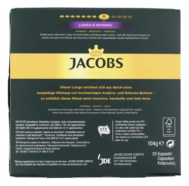 Jacobs Coffee | Jacobs Coffee Capsules Lungo 8 Intenso 20 Nespresso | Jacobs Kaffee | Jacobs Kronung | 3,6 Ounce Total - Image 2