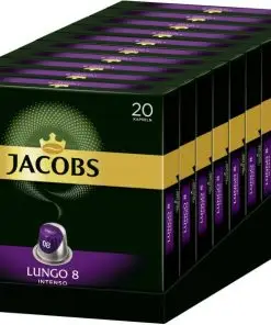 Jacobs Coffee | Capsules Jacobs Coffee Lungo 8 Intenso 20 Nespresso | Jacobs Kaffee | Jacobs Kronung | 35,2 onces au total