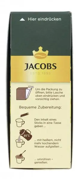 Jacobs Coffee | Jacobs Soluble Coffee Café Crema, 25 Instant Coffee Sticks | Jacobs Kaffee | Jacobs Kronung | 1,5 Ounce Total - Image 2