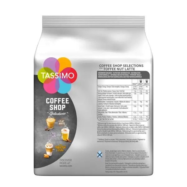 Tassimo Coffee Discs | Tassimo Capsules Coffee Shop Selections Type Toffee Nut Latte, 8 Coffee Capsules | Tassimo Coffee Pods | Tassimo Pods | 9,4 Ounce Total - Image 2