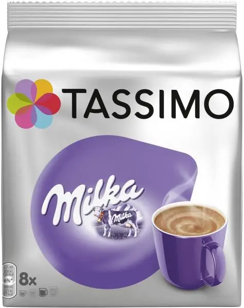 Disques de café Tassimo | Capsules Tassimo Milka, 8 capsules de cacao | Dosettes de café Tassimo | Dosettes Tassimo | 8,4 onces au total