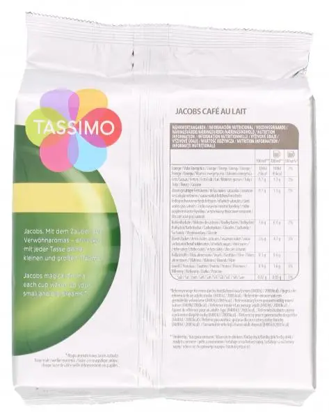 Tassimo Coffee Discs | Tassimo Capsules Jacobs Café Au Lait, 16 Coffee Capsules | Tassimo Coffee Pods | Tassimo Pods | 6,4 Ounce Total - Image 2