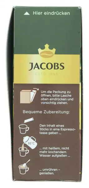 Café Jacobs | Café instantané Jacobs Espresso, 25 sticks de café instantané | Jacobs Kaffee | Jacobs Kronung | 21,1 onces au total – Image 2