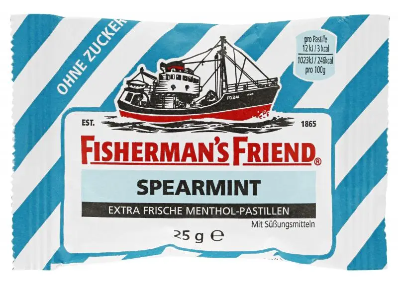 Fishermans Friend Cough Drops | Fisherman'S Friend Spearmint Without Sugar | Fishermans Friend Cough Sweets | Fisherman Friends Sweets | 0,8 Ounce Total