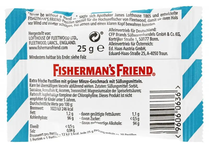 Fishermans Friend Cough Drops | Fisherman'S Friend Spearmint Without Sugar | Fishermans Friend Cough Sweets | Fisherman Friends Sweets | 0,8 Ounce Total - Image 2