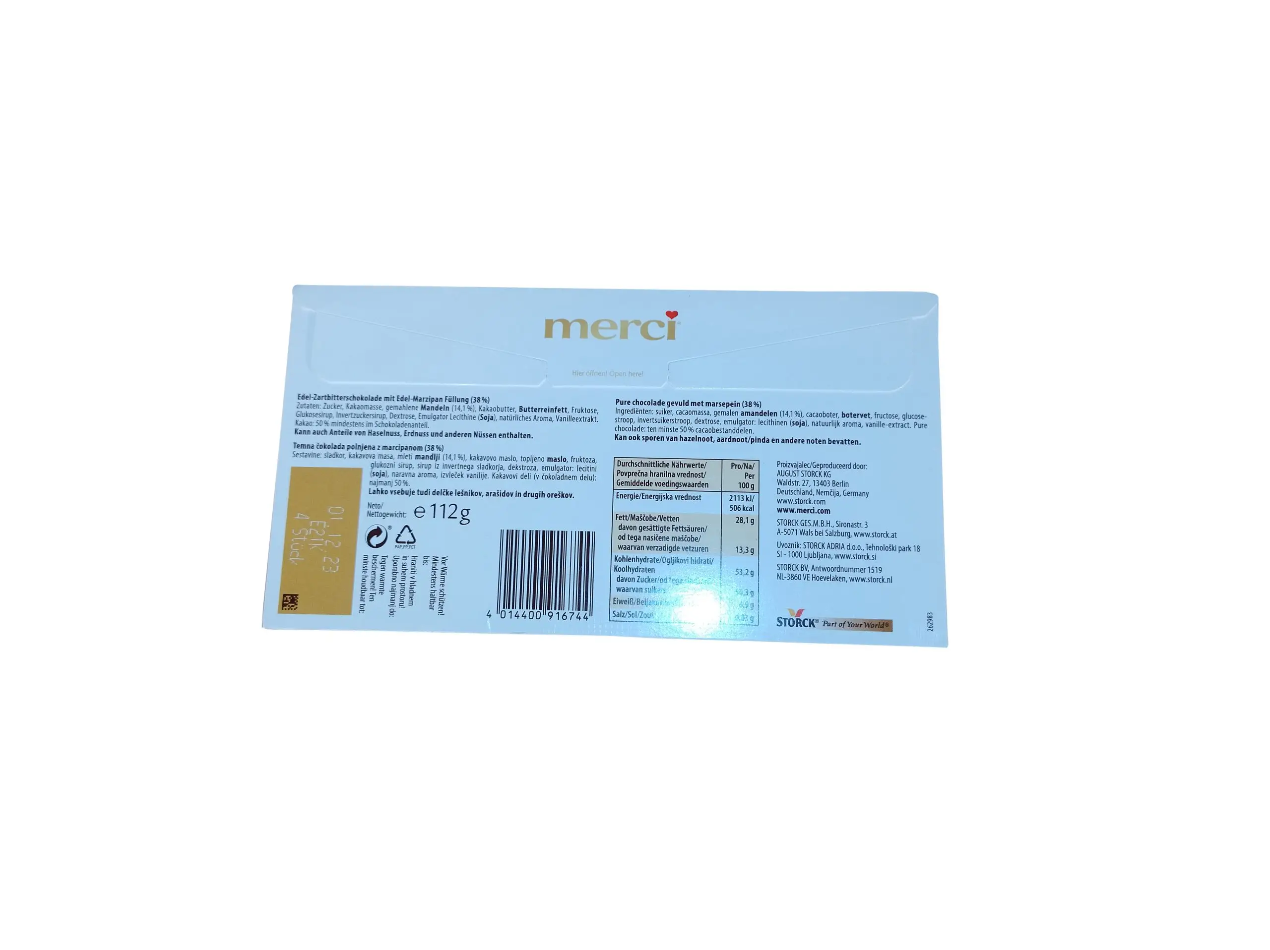 Chocolate Merci | Barra Merci Marzipan | Doces Merci | Storck Merci | 3,9 onças no total - Image 5