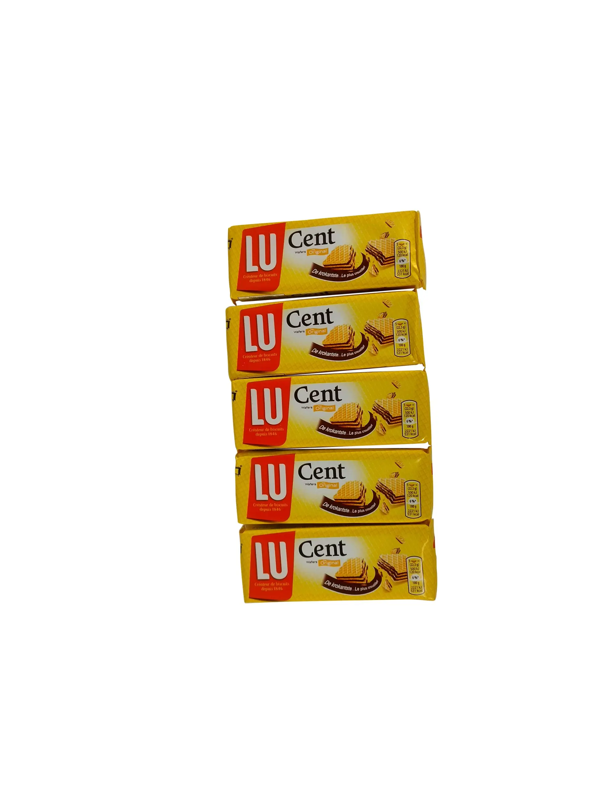Galletas Lu | Galletas de chocolate Cent Wafers 5 unidades | Galletas Lu | Galletas belgas | 7,9 onzas en total - Imagen 5