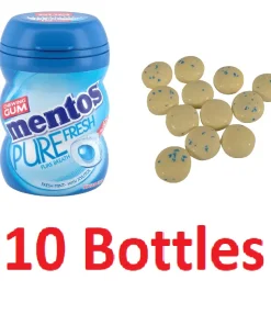 Mentos Kaugummi | Mentos Gum Purefresh Mint Small Jars | 10er-Pack | Mentos zuckerfreier Kaugummi | 8 oz | 240 g