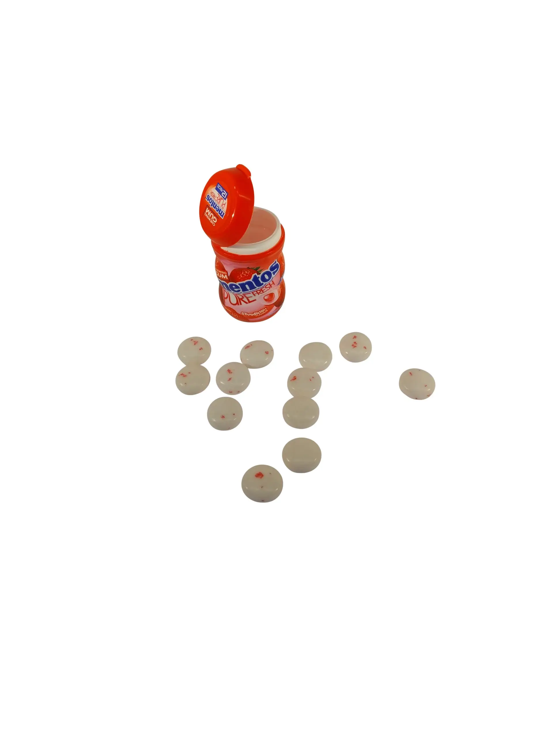 Mentos Chewing Gum | Mentos Gum Purefresh Strawberry Small Jars | Pack of 10 | Mentos Sugar Free Gum | 8 Oz | 240 Gr - Image 2