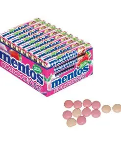 40 x Mentos Chewy Mints Strawberry | Mentos Strawberry Rolls | Bonbons Mentos