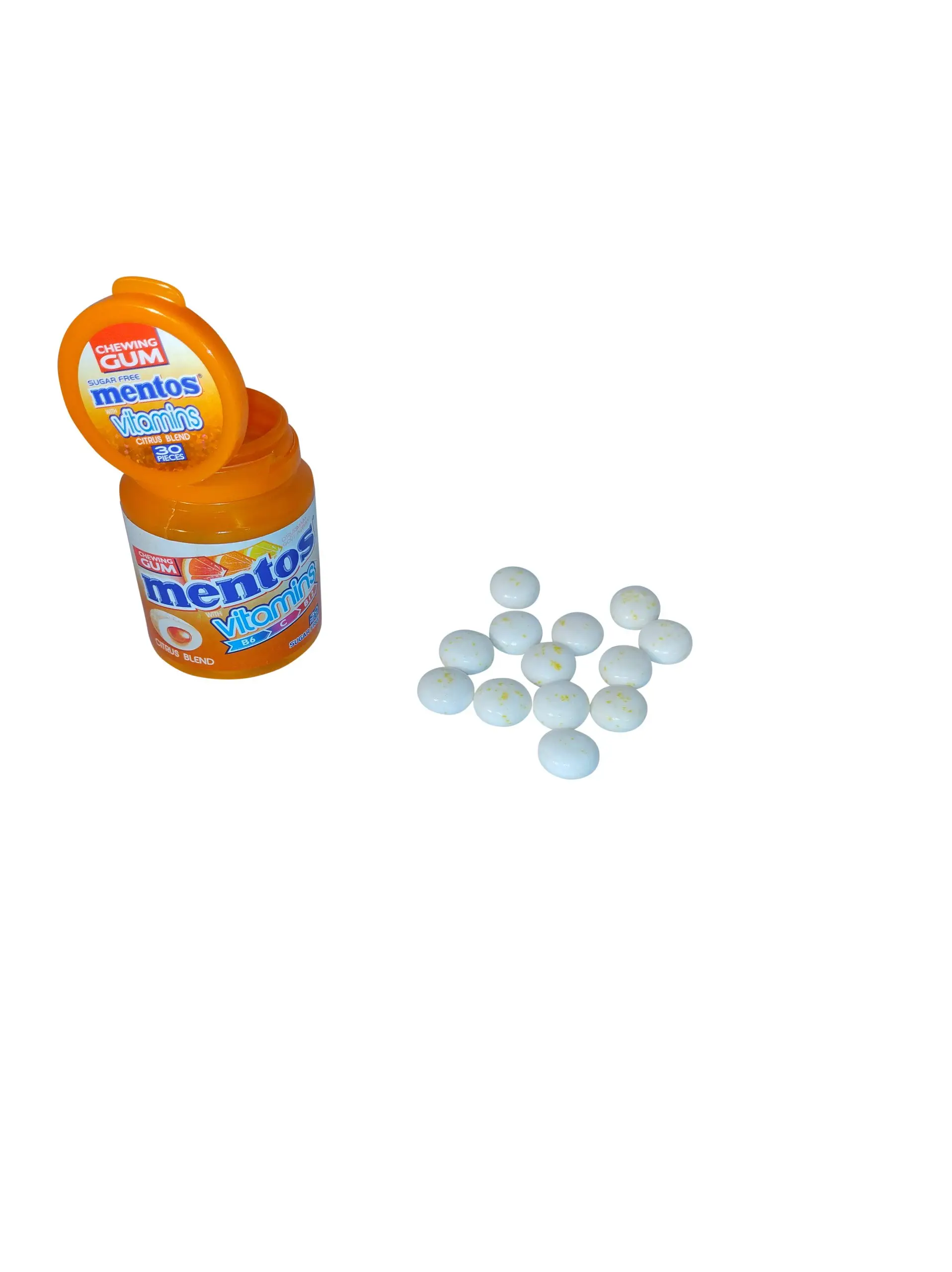 Mentos Gum Citrus | Mentos Pure Fresh Sugar-free Chewing Gum | 6 Bottles x 30pcs - Image 5