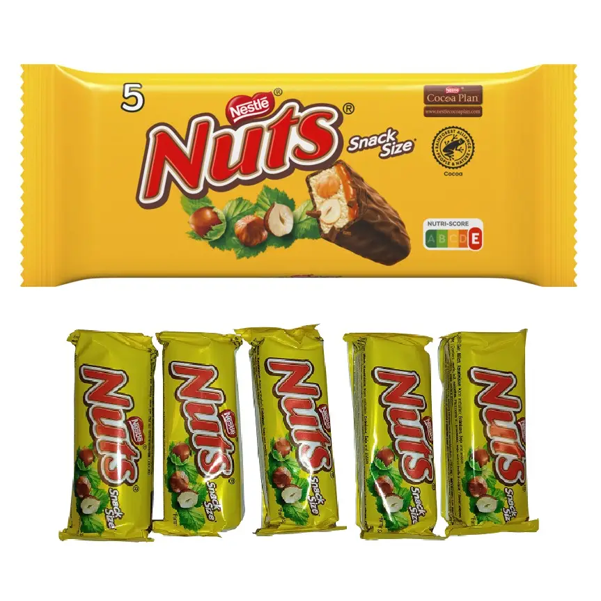 Nuss-Schokoladenriegel | Nestlé Nuts Snack Size | 5x Nestle Nuts Schokoladenriegel à 1,06 Unzen