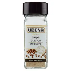 Especiarias Ubena | Pimenta branca moída Ubena | Especiarias e temperos italianos | Especiarias e temperos italianos da Itália | 1,4 onças no total