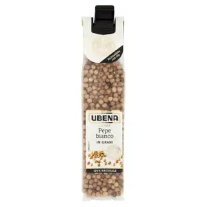 Especiarias Ubena | Pimenta branca em grãos Ubena | Especiarias e temperos italianos | Especiarias e temperos italianos da Itália | 1,1 onça no total