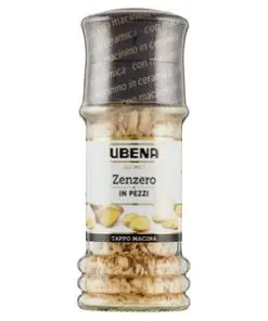 Ubena Gewürze | Ubena Ingwer in Stücken, gemahlen | Italienische Gewürze und Würzmittel | Italienische Gewürze und Würzmittel aus Italien | 1,2 Unzen insgesamt