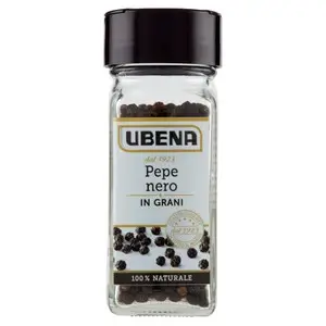 Especiarias Ubena | Pimenta preta em grãos Ubena | Especiarias e temperos italianos | Especiarias e temperos italianos da Itália | 1,4 onças no total