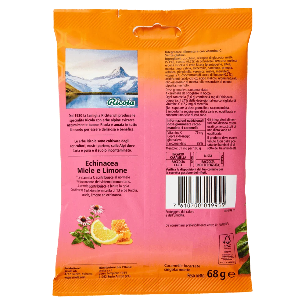 Ricola Sweets | Echinacea Candments Honey And Limone Ricola | Ricola Candy | Ricola Drops | 2,3 Ounce Total - Image 3