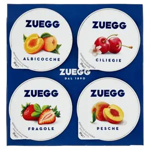 Zuegg Jam | Apricocot/Cherry/Strawberry/Peaches Jam | Zuegg Marmelade | Zuegg Italia | 3,5 Ounce Total