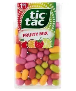 Tic Tac Minzbonbons | Tictac Fruit Mix T100 | Tic Tac Bonbons | Tic Tac Süßigkeiten | Insgesamt 1,7 Unzen