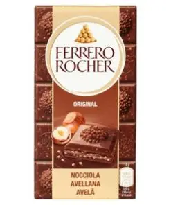 Chocolate Ferrero Rocher | Tableta de chocolate con leche Ferrero Rocher | Chocolate Ferrero | Ferrero Rocher | 3,1 onzas en total