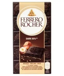 Chocolate Ferrero Rocher | Tableta de chocolate negro Ferrero Rocher | Chocolate Ferrero | Ferrero Rocher | 3,1 onzas en total