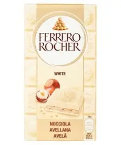 Chocolate Ferrero Rocher | Tableta de chocolate blanco Ferrero Rocher | Chocolate Ferrero | Ferrero Rocher | 3,1 onzas en total