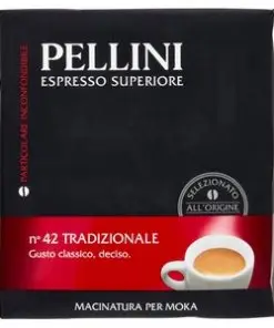 Pellini Coffee | Caffe Ground For Mocca N.42 Traditional Pellini | Pellini Espresso | Pellini Caffe | 17,6 Ounce Total