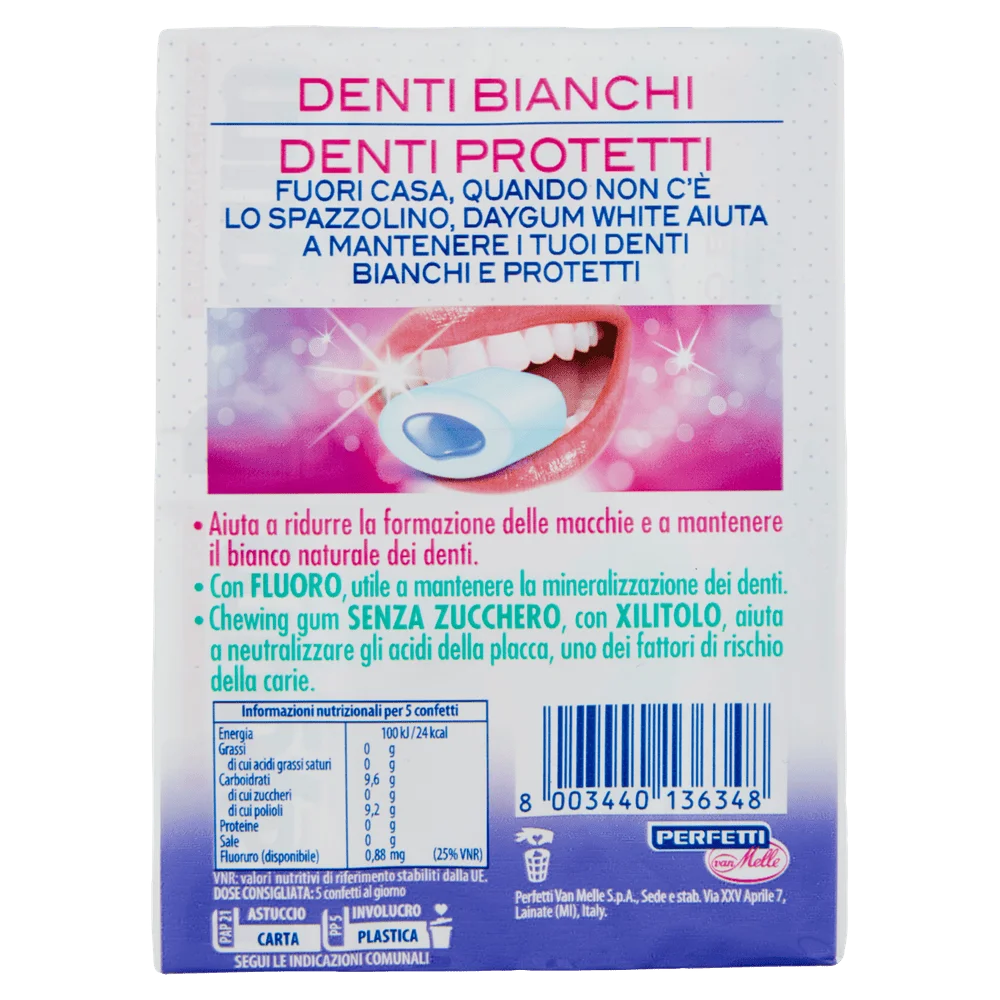 Chicle Daygum | Chicle blanco Daygum 2 conf. De Gr.30 | Chicle Daygum | Chicle italiano | 2,1 onzas en total - Imagen 3